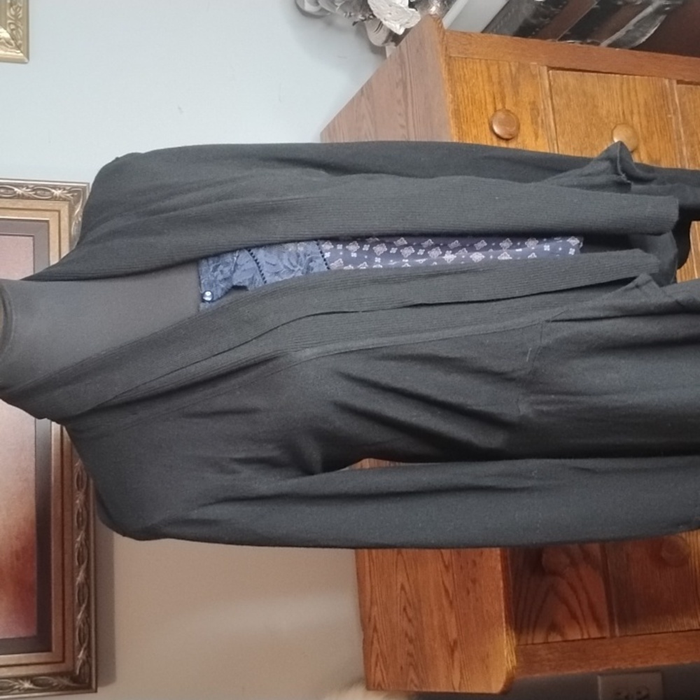 White House Black Market Classic Black Cardigan